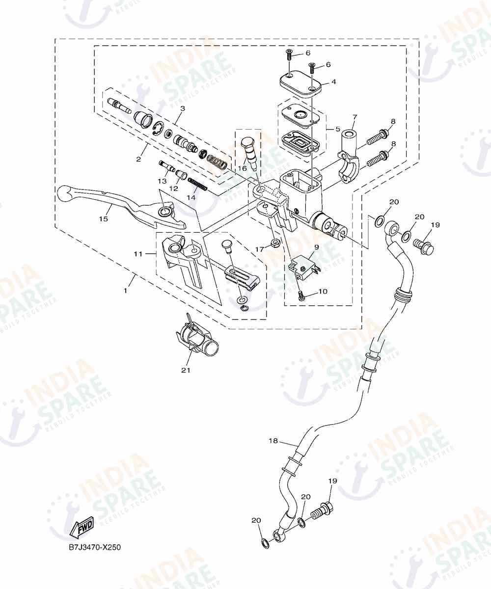 YAMAHA BKXF Series FRONT MASTER CYLINDER
